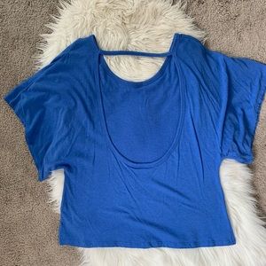 Open Back Tee with Flutter Sleeves